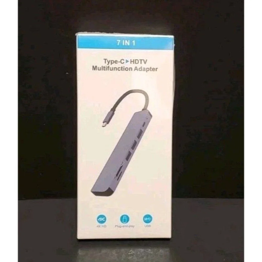 Multiport Adapter SD Card Reader HDMI MicroSD USB A & USB Type C Dongle 5 GBS